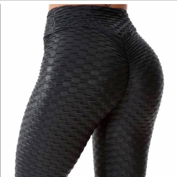 NWT. Black Brazilian Scrunch Leggings - Picture 1 of 3